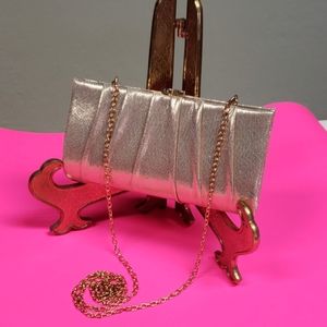Gold dress clutch